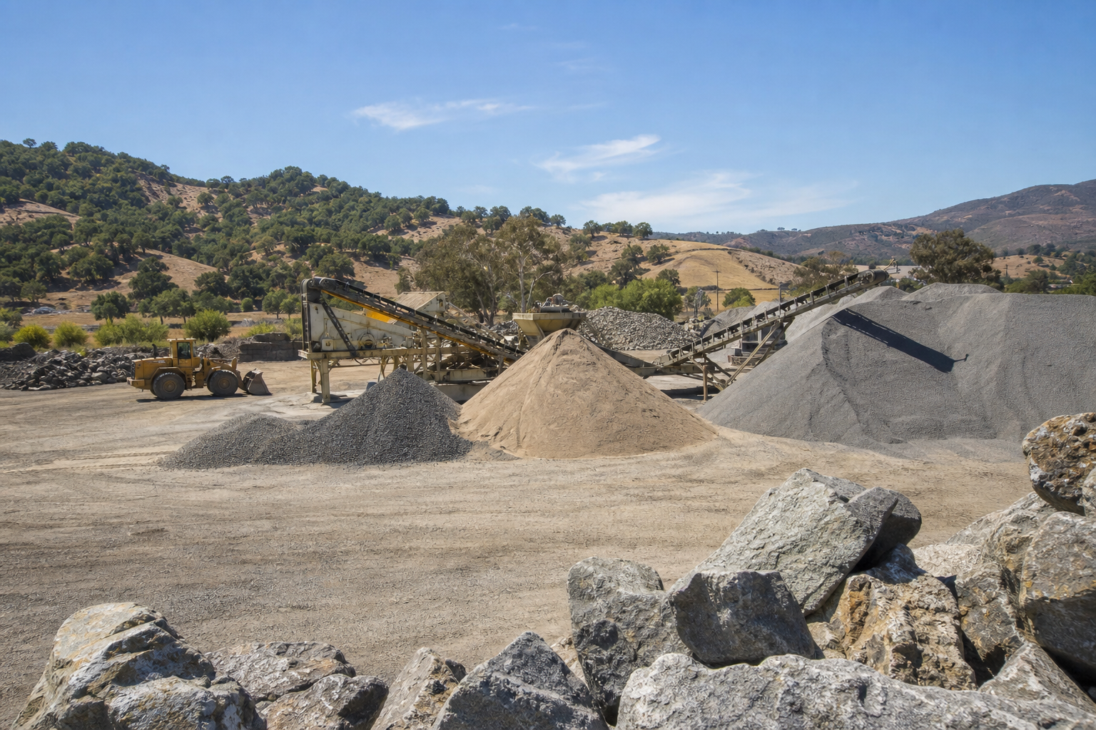 Weyrick sand and gravel yard in Templeton